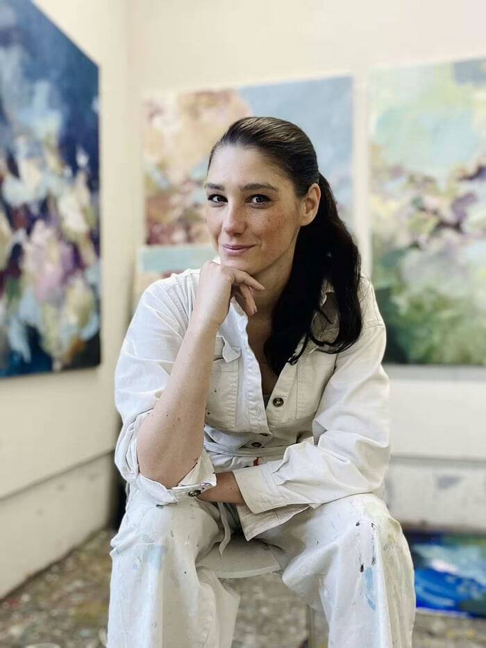 Valerie Cee erfolgreiche Künstlerin auf Studierenden Kunstmarkt